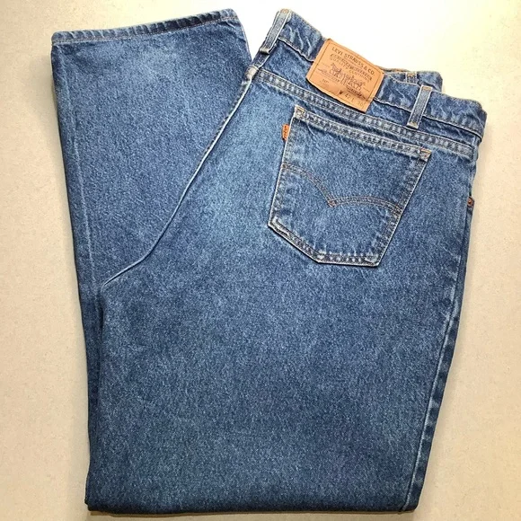 ❗️SOLD❗️Levi’s Vintage Orange Tab 517 Relaxed 42X30 Medium Wash Made In USA - Picture 1 of 8